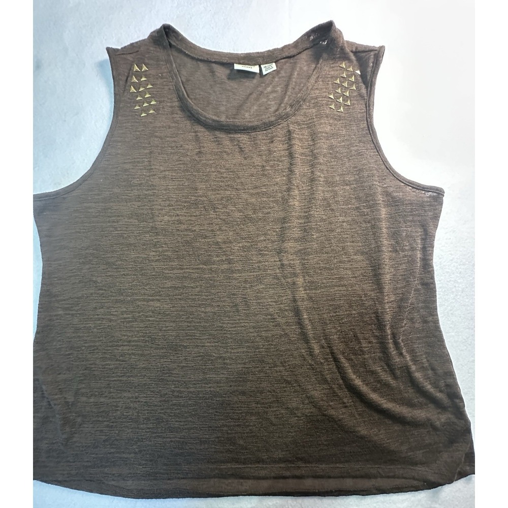 Catos Plus Size 26/28 Brown Tank Top Sleeveless
